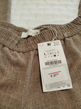 Pantalón Zara Beige Talla L