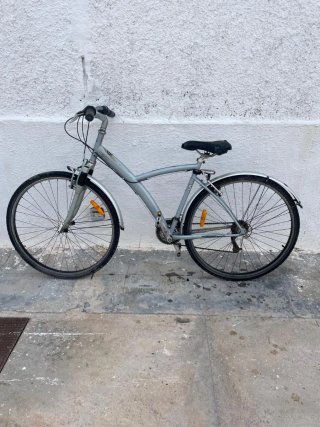 Bicicleta urbana gris
