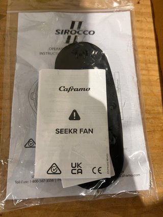 Ventilador SEEKR Sirocco II Negro