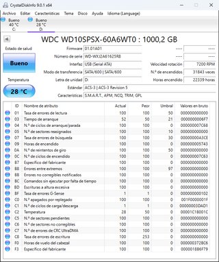 Disco Duro WD Black 1TB 2.5 SATA