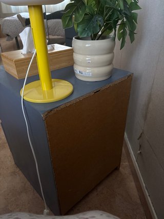 Mesita de noche Ikea Malm pintada azul