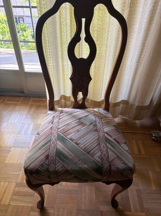 Mesa y 6 Sillas Comedor Vintage Madera