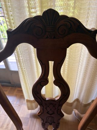 Mesa y 6 Sillas Comedor Vintage Madera