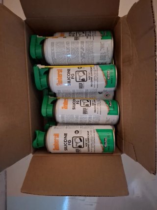 8 Botes Spray Lubricante Ambersil Silicone FG