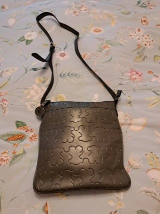 Bolso bandolera Tous piel gris