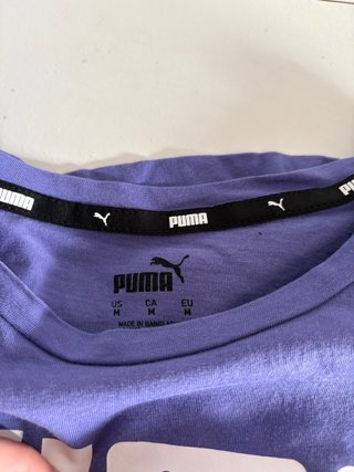 Lote 3 Camisetas Puma: Lila M, Negra S y Negra XS