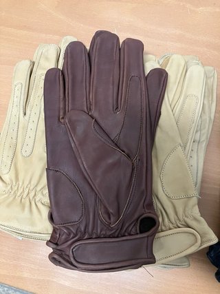 Guantes de cuero clásicos moto