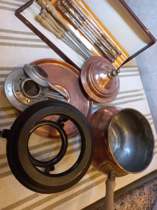 Set fondue bourguignonne in rame