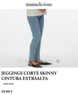 Pantalones premamá vaqueros.