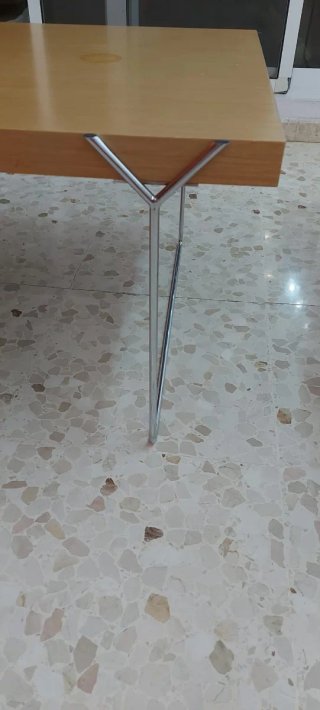 Conjunto mesa centro y rincón madera y metal