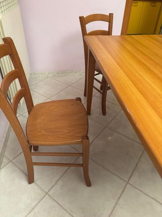 Tavolo legno allungabile con 4 sedie