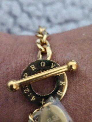 Pulsera Acero Inoxidable Cadena Dorada