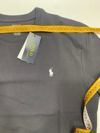 T-Shirt Polo Ralph Lauren Uomo XL Grigia Logo Bian