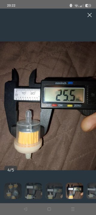 Pack 5 Filtros Gasolina Moto