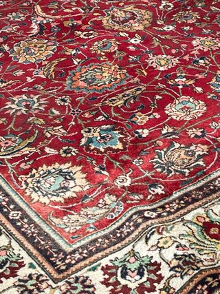 Tappeto persiano annodato a mano tabriz 335x245