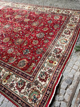 Tappeto persiano annodato a mano tabriz 335x245