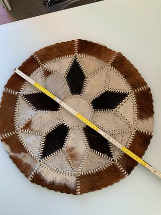 Tappeto/Centrotavola Vintage Pelle Patchwork