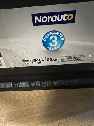 Batería coche Norauto 540A 60Ah casi nueva