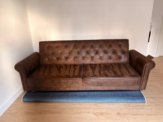 Eleanor - Sofá cama poliéster 3 plazas marrón 230x