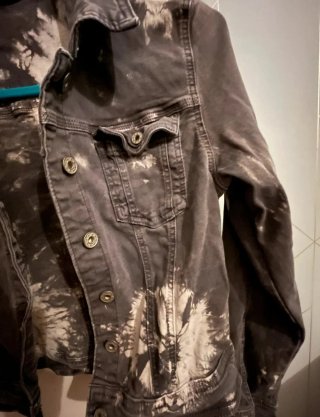 Chaqueta Rock Tie-Dye Negra y Blanca