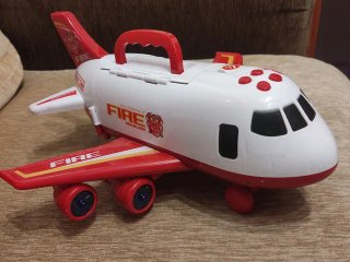 Avión y Barco de Bomberos Juguete