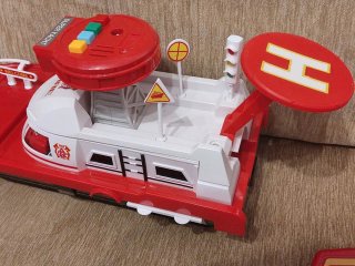 Avión y Barco de Bomberos Juguete
