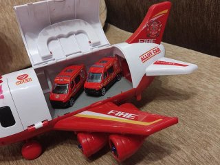 Avión y Barco de Bomberos Juguete