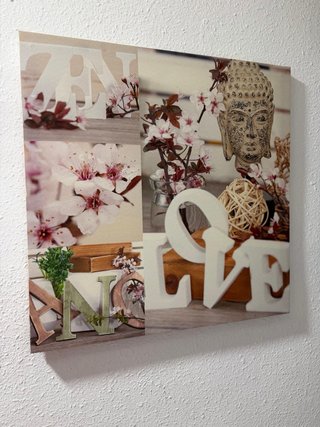 Cuadro decorativo LOVE flores