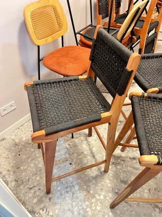 Taburete PATSY 75cm Madera y Cuerda