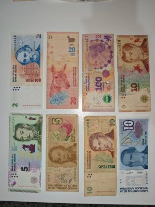 15 Billetes Argentinos Varios Valores