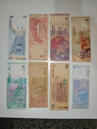 15 Billetes Argentinos Varios Valores