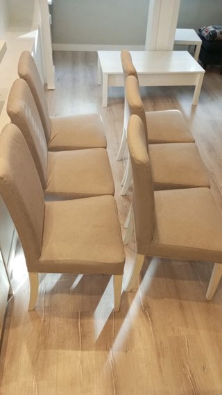 6 Sillas Comedor Ikea Tela Gris