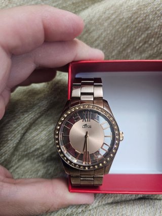 Reloj Lotus mujer Dorado y Rosa con Cristales