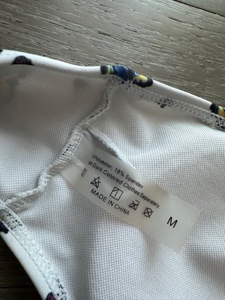Top bikini farfalle bianco e blu