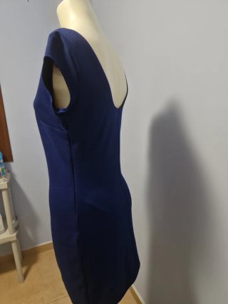 Vestido azul corto con mariposas
