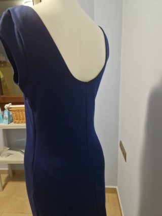 Vestido azul corto con mariposas