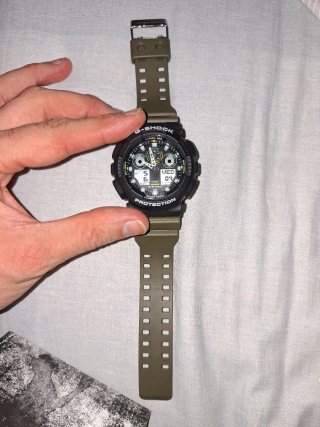 G-Shock Reloj Negro y Verde Militar