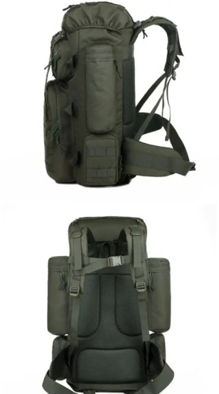 Mochila Montaña 66-70L Verde Militar