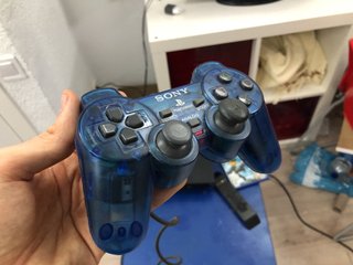 Mando PS2 DualShock 2 Azul Transparente SCPH-1200