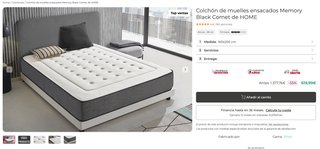 Colchón premium 160x200 muelles ensacados