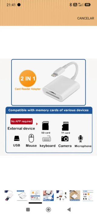 Adattatore per fotocamera digitale per iPhone/iPad