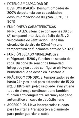 UFESA Deshumidificador