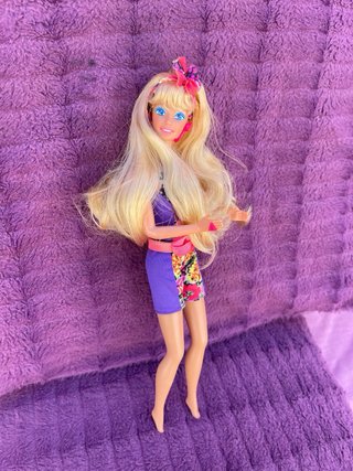 Vecchia bambola Barbie pattinatrice Rollerblade del 1991