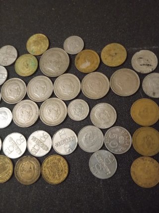 Lote 35 monedas antiguas España Franco