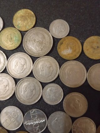 Lote 35 monedas antiguas España Franco