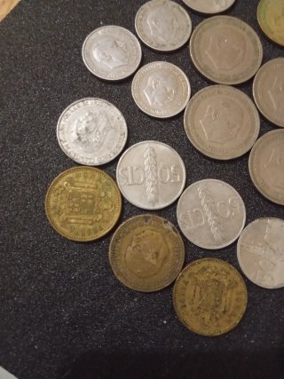 Lote 35 monedas antiguas España Franco