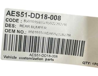 Dacia 117579 850101569s paragolpes trasero duster
