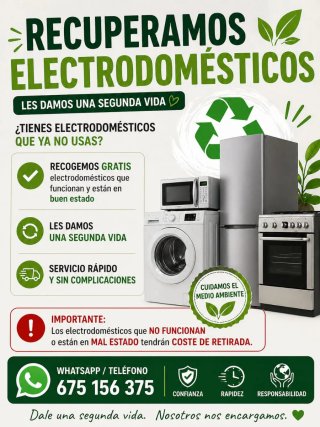 Recogemos electrodomésticos a domicilio