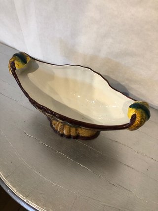 Centrotavola vintage ceramica decorata a mano
