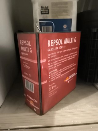 Lata Aceite Mobil y Repsol Vintage